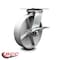 Service Caster 8 Inch Heavy Duty Semi Steel Caster with Roller Bearing and Brake SCC-35S820-SSR-SLB - alternate 3